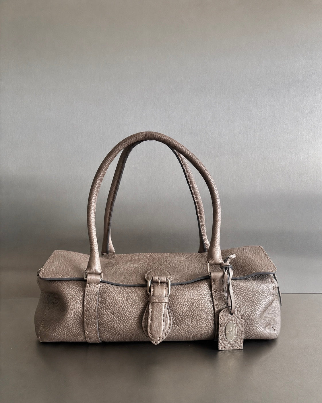 2000s Fendi Beige Metallic Selleria Linda Bag