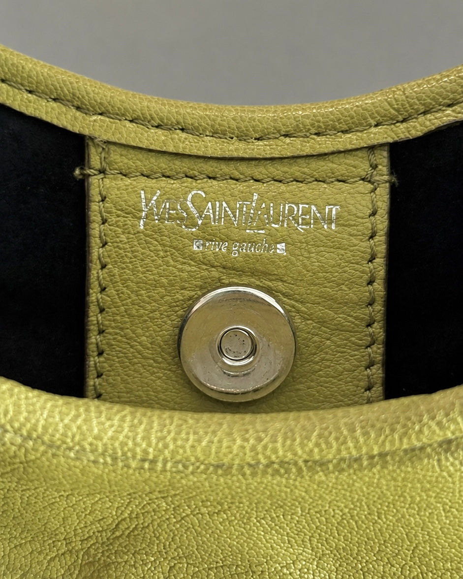 2000s YSL green St. Tropez shoulder bag by Tom Ford rive gauche