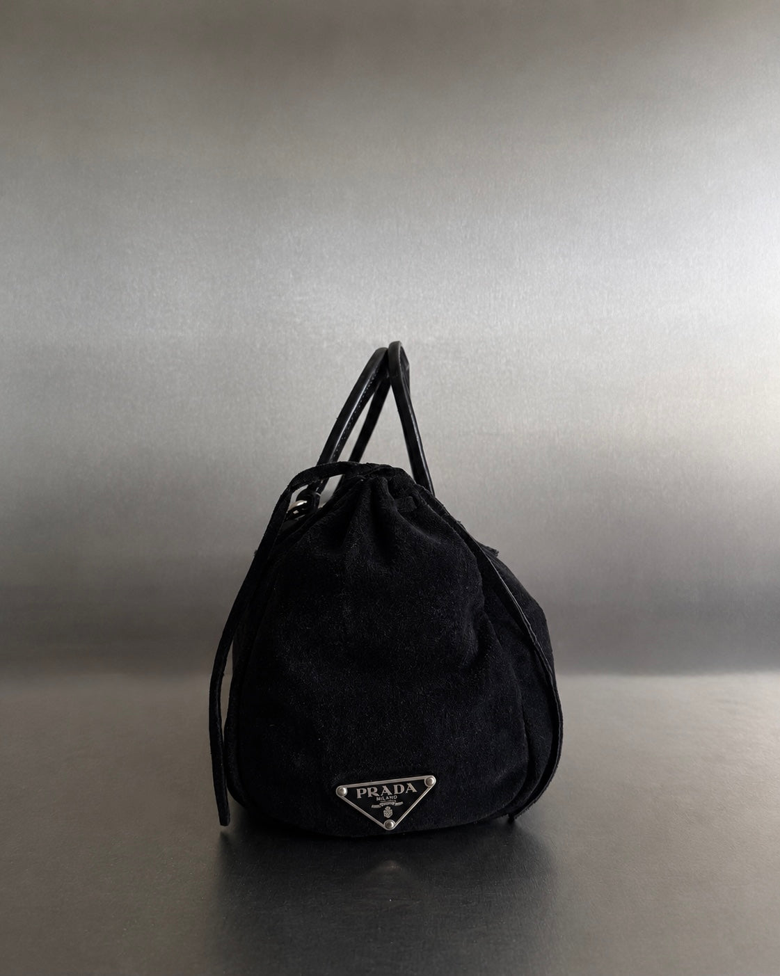 RARE 2000s Prada Camoscio Bow Handle Bag